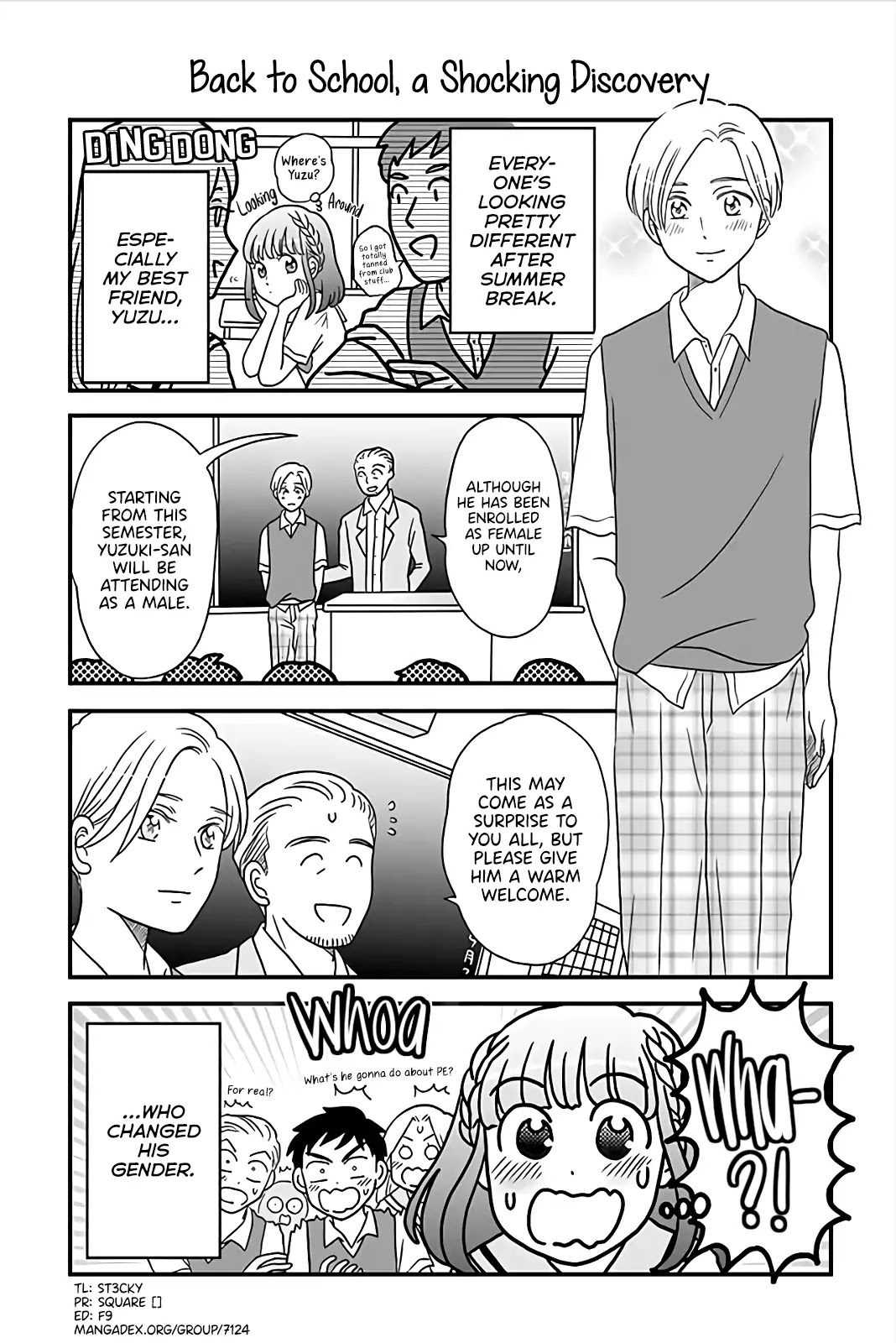 Yuzu no Koto Chapter 1 page 1 - Chapter 1: Back to School, a Shocking Discovery