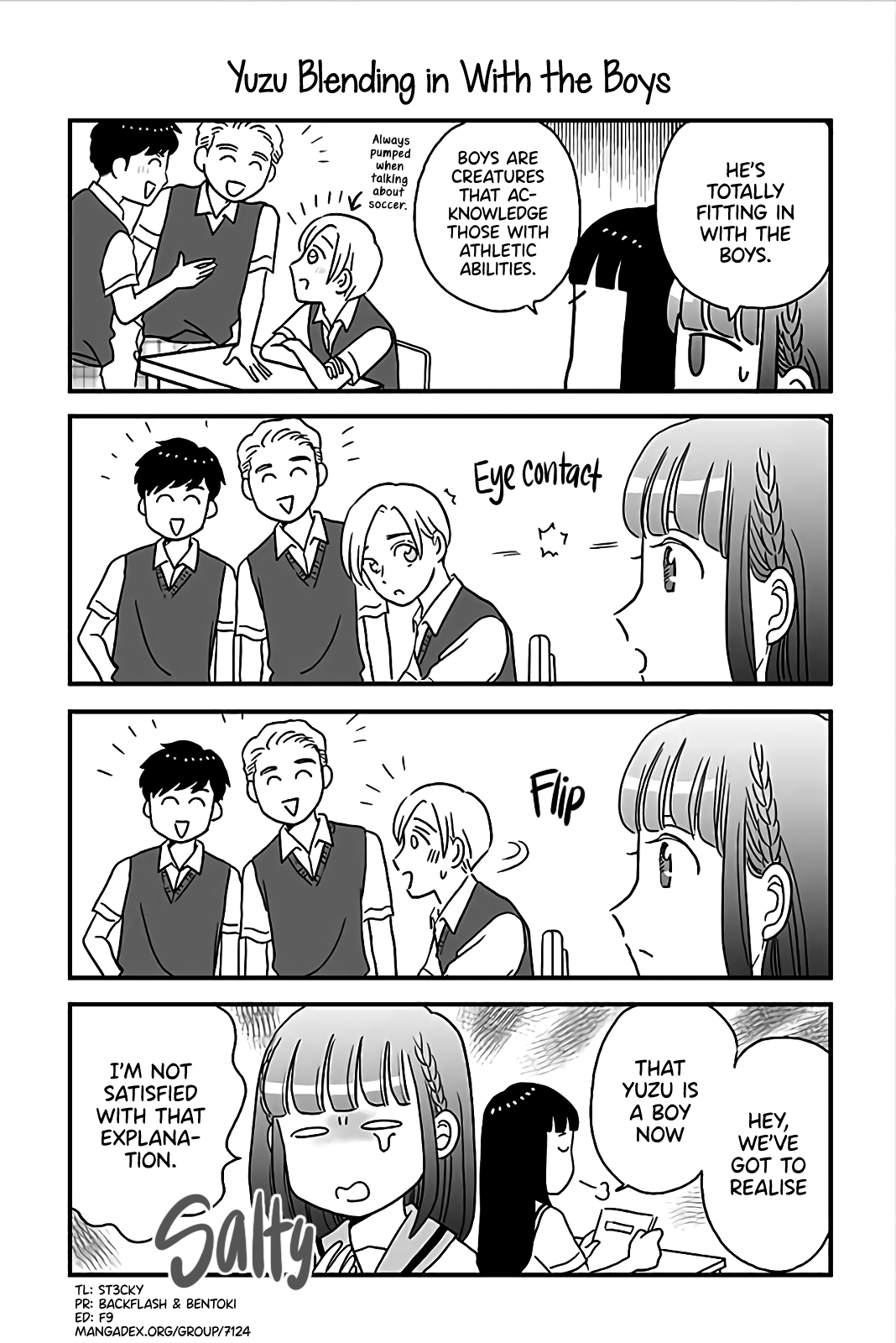Yuzu no Koto Chapter 18 page 1 - Chapter 18: Yuzu Blending in With the Boys