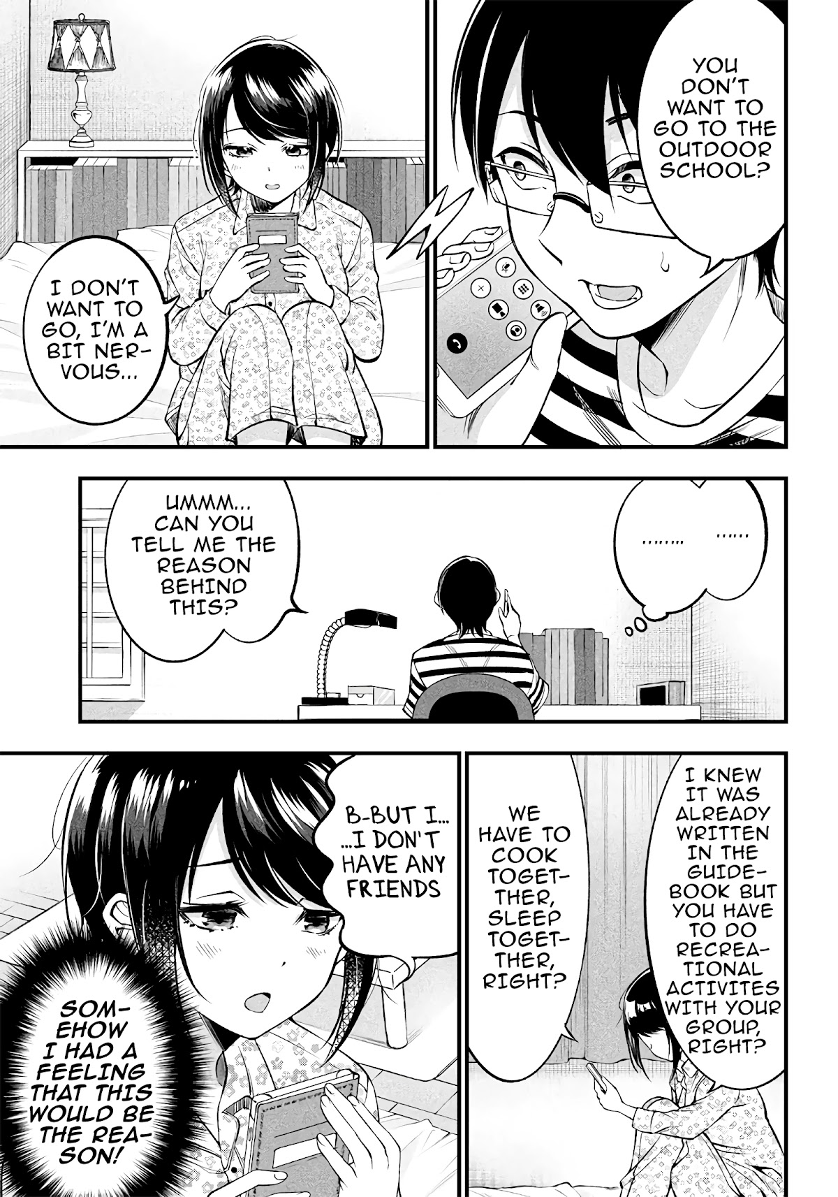 Yuzukawa-san wa, Sasshite Hoshii. Chapter 19 page 1 - Chapter 19: Let's go to the outdoor school (Part 1)
