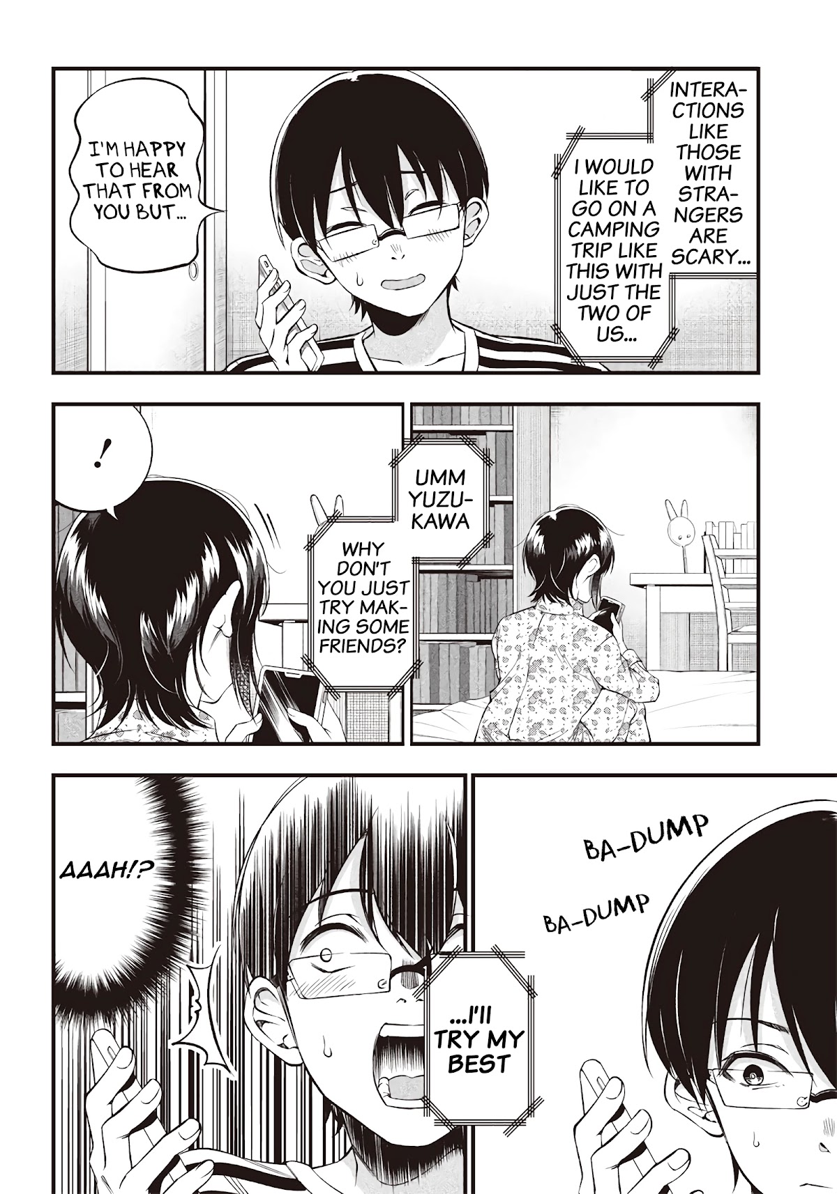 Yuzukawa-san wa, Sasshite Hoshii. Chapter 19 page 2 - Chapter 19: Let's go to the outdoor school (Part 1)