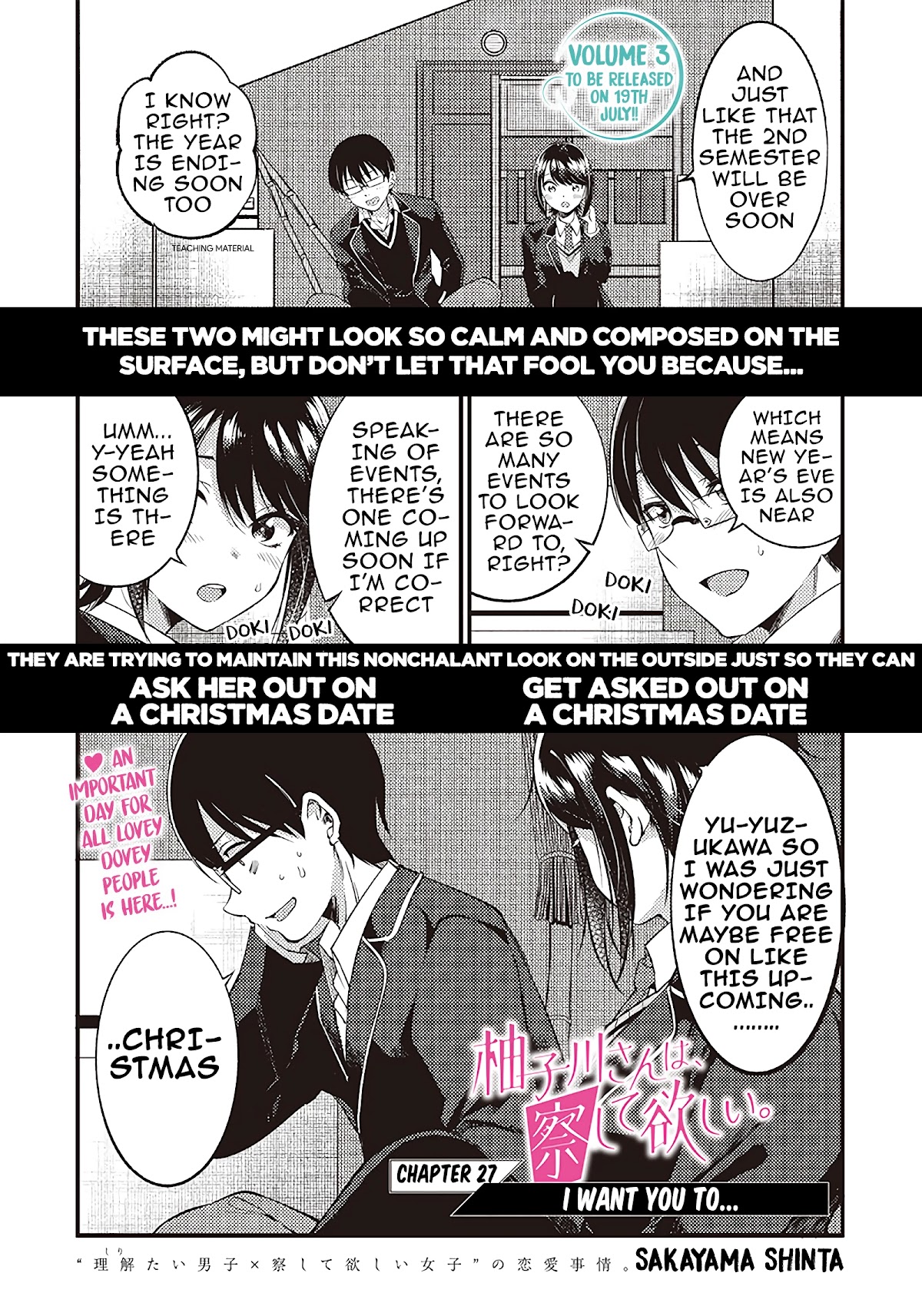 Yuzukawa-san wa, Sasshite Hoshii. Chapter 27 page 1 - Chapter 27: I want you to...