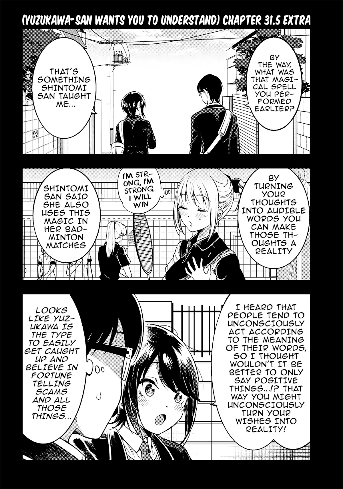 Yuzukawa-san wa, Sasshite Hoshii. Chapter 31.5 page 1 - Chapter 31.5: Extra 31