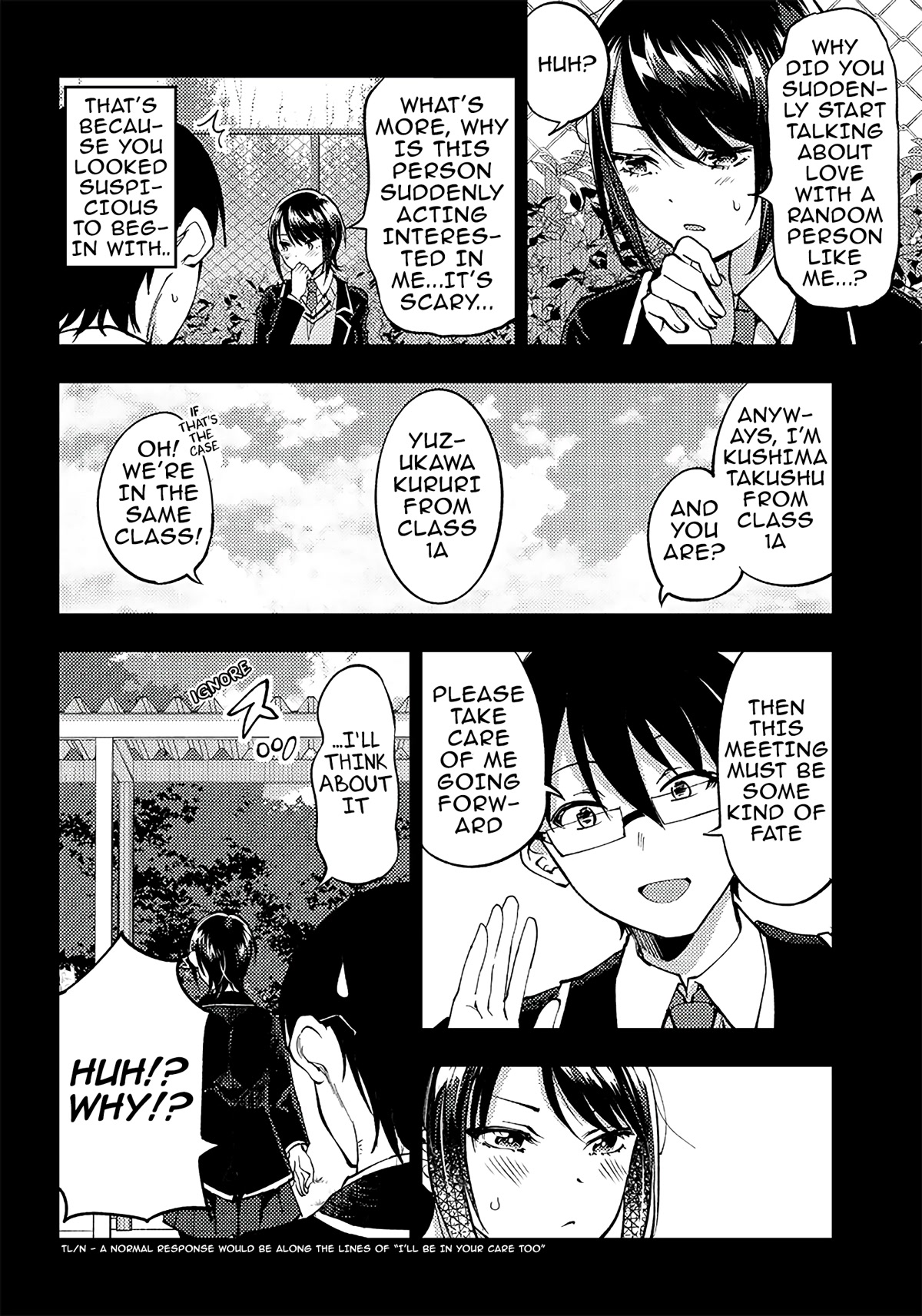 Yuzukawa-san wa, Sasshite Hoshii. Chapter 36 page 9 - Chapter 36: Boy Meets Girl