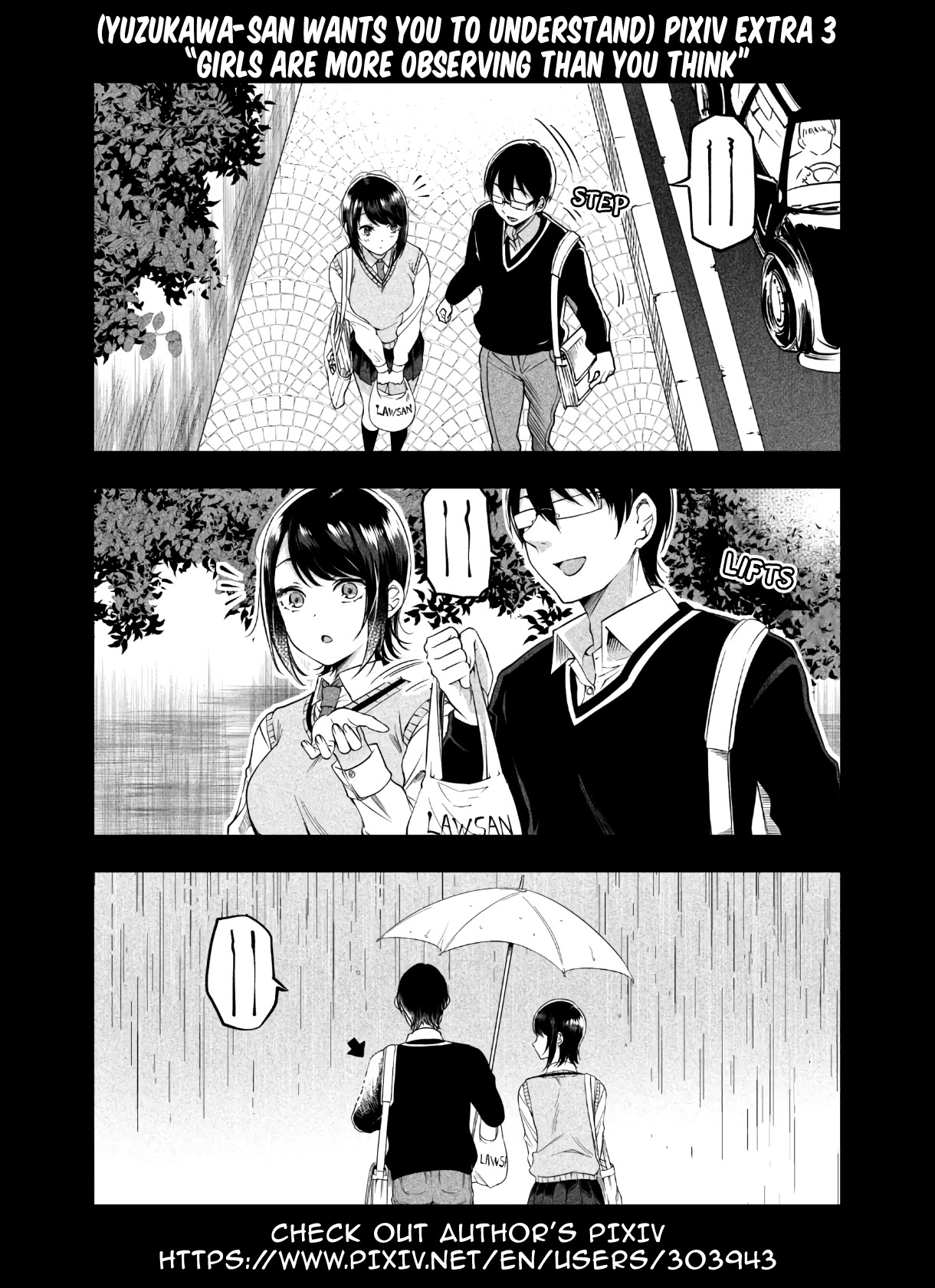Yuzukawa-san wa, Sasshite Hoshii. Chapter 5.6 page 1 - Chapter 5.6: Pixiv Extra 3 - Girls are more observing than you think
