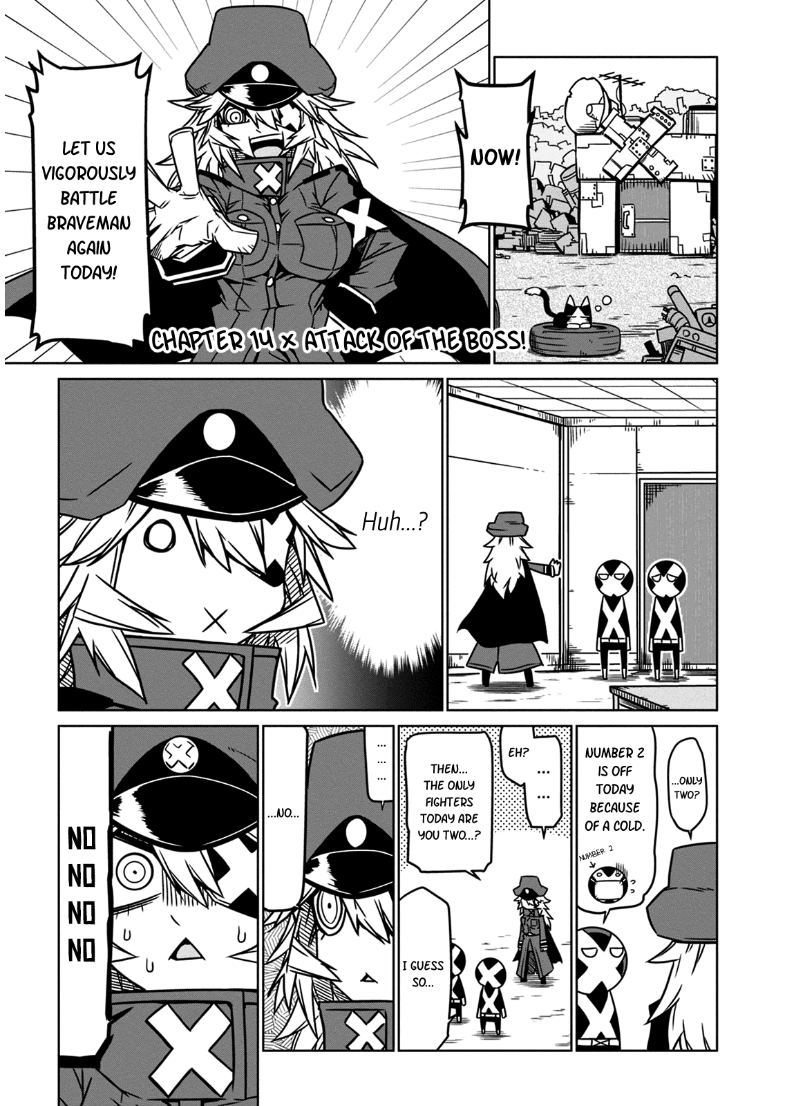 Zannen Jokanbu Black General-san Chapter 14 page 1 - Chapter 14: Attack of the Boss!