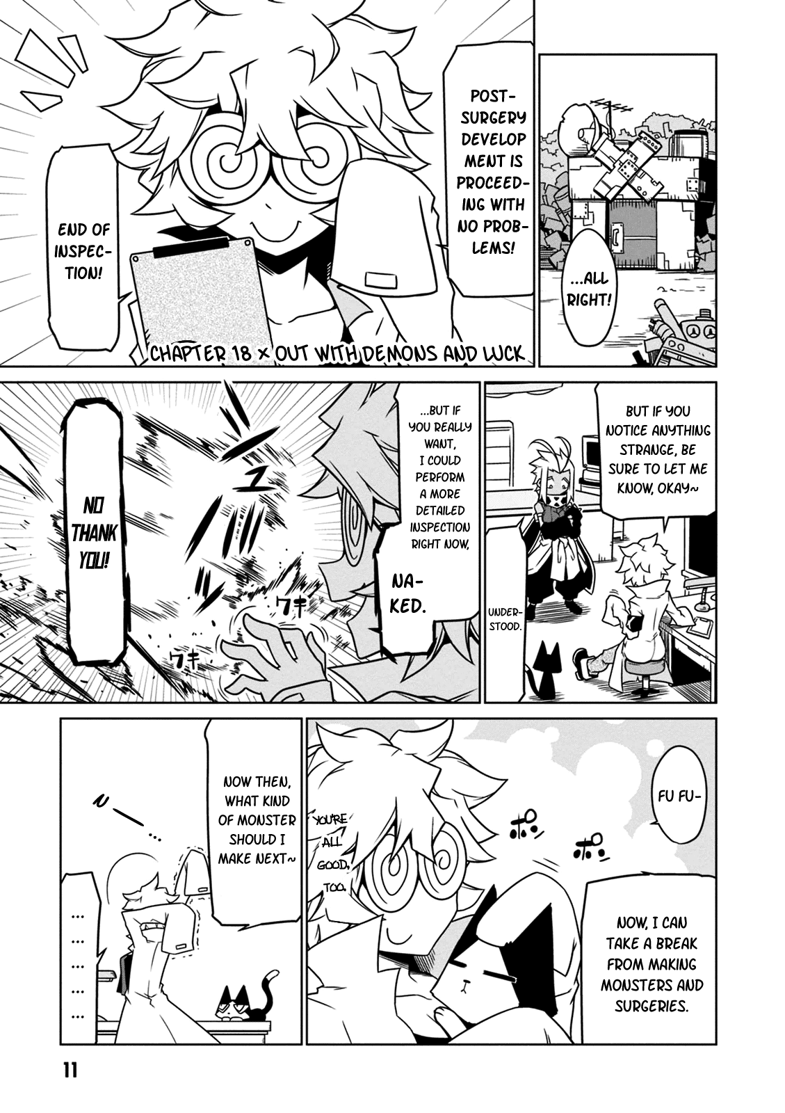 Zannen Jokanbu Black General-san Chapter 18 page 1 - Chapter 18: Out With Demons and Luck