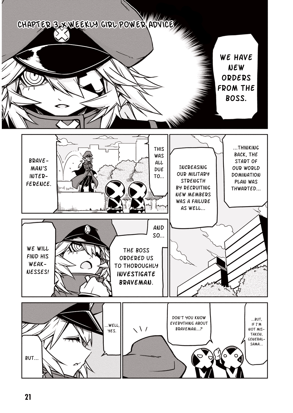 Zannen Jokanbu Black General-san Chapter 3 page 1 - Chapter 3: Weekly Girl Power Advice