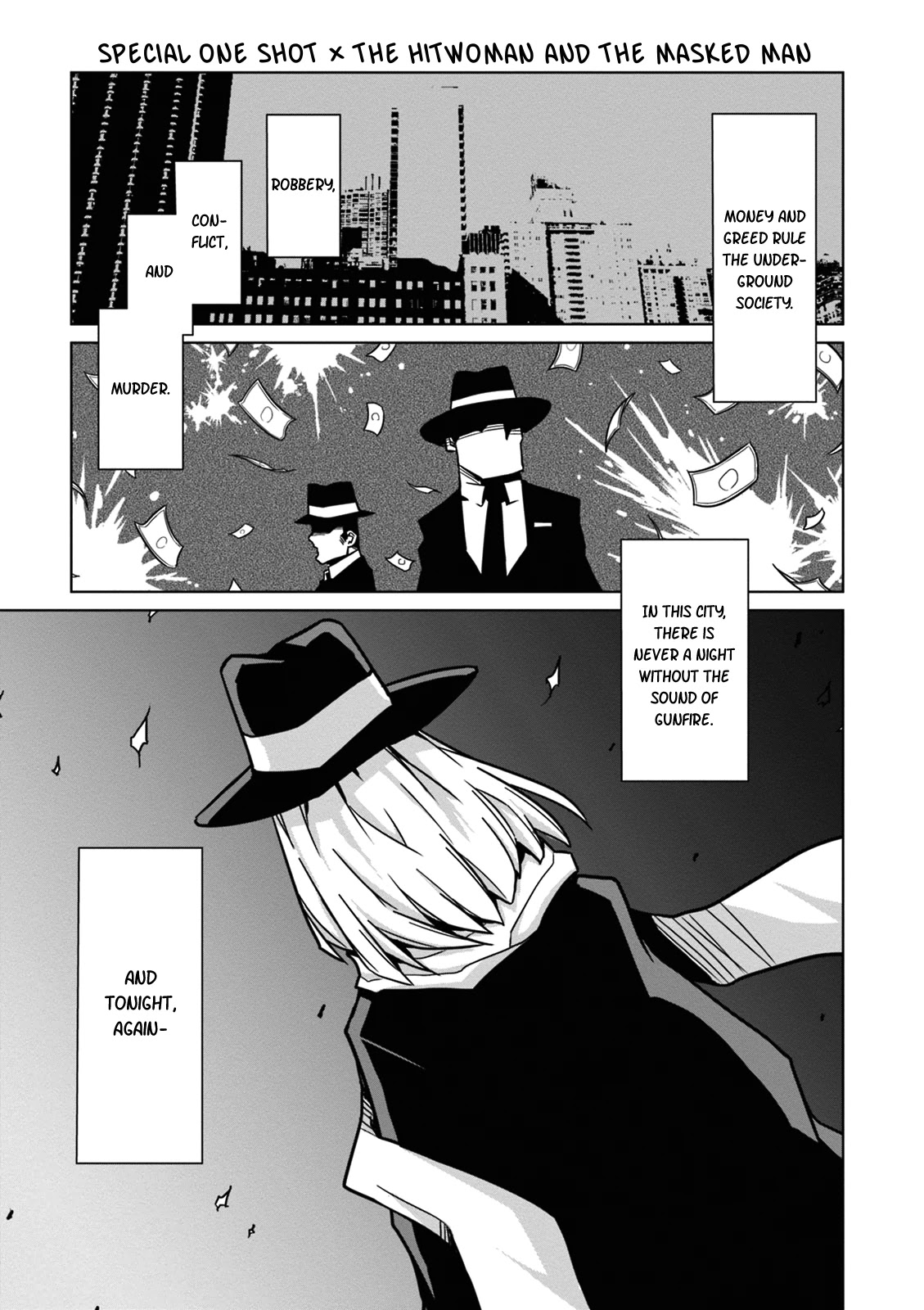 Zannen Jokanbu Black General-san Chapter 33.5 page 1 - Chapter 33.5: Special One Shot x The Hitwoman and the Masked Man