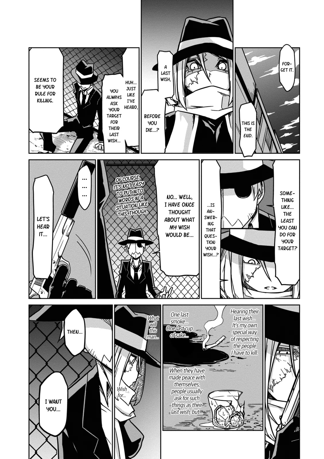 Zannen Jokanbu Black General-san Chapter 33.5 page 4 - Chapter 33.5: Special One Shot x The Hitwoman and the Masked Man