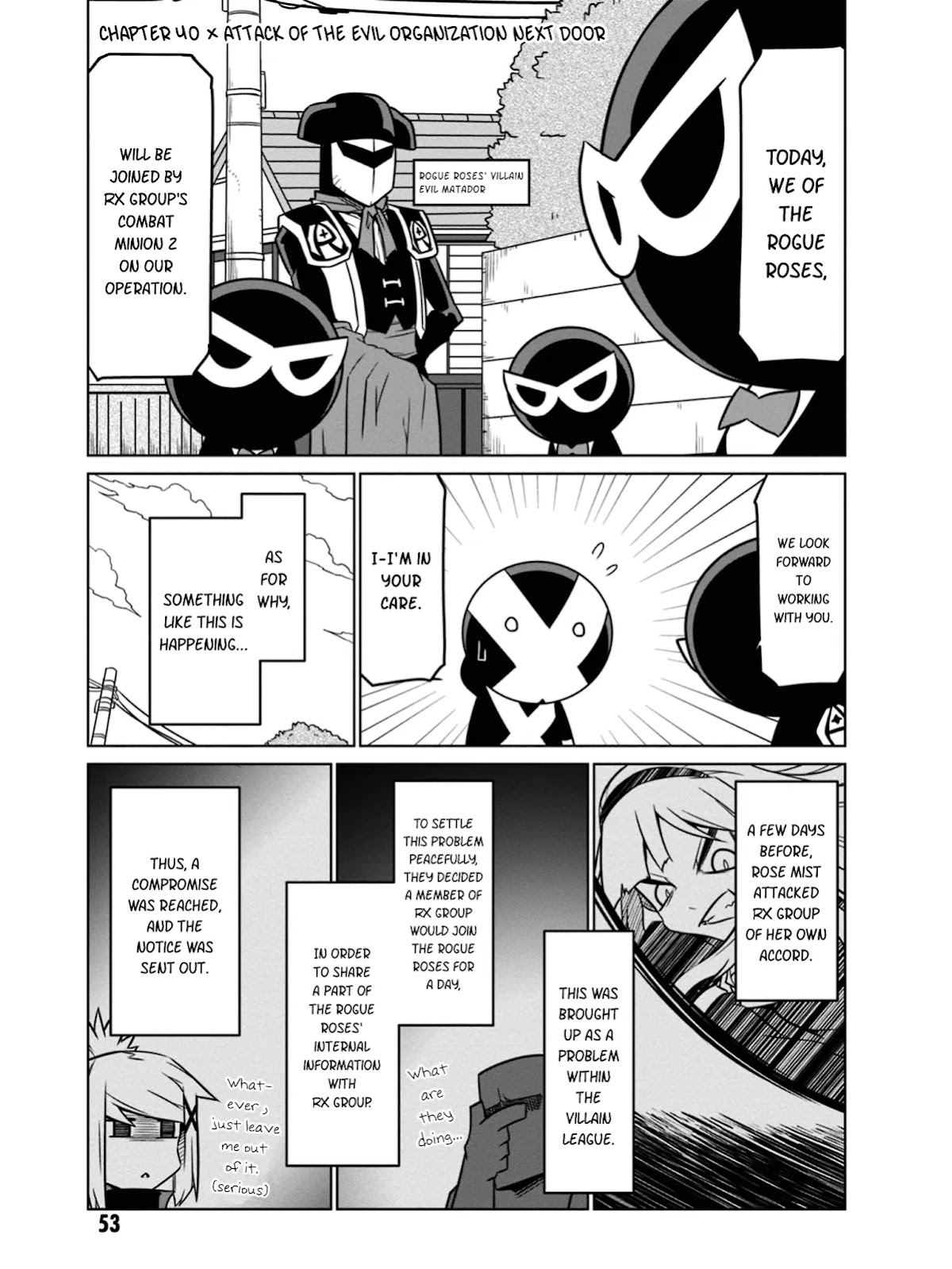 Zannen Jokanbu Black General-san Chapter 40 page 1 - Chapter 40: Attack of the Evil Organization Next Door