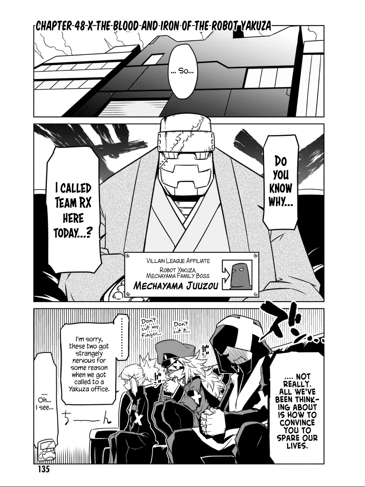 Zannen Jokanbu Black General-san Chapter 48 page 1 - Chapter 48: The Blood and Iron of the Robot Yakuza