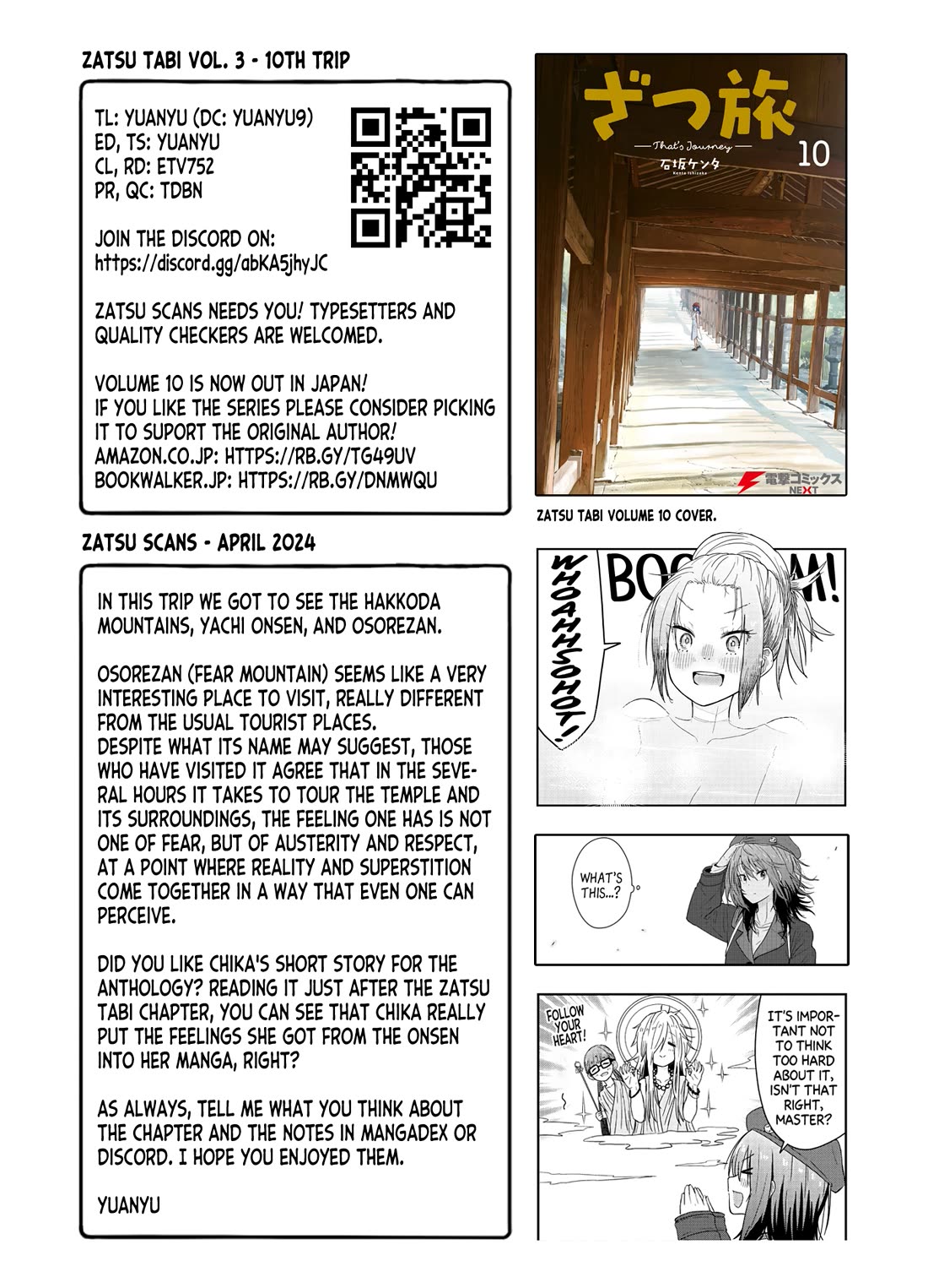 Zatsu Tabi: That's Journey Chapter 11 page 56 - Chapter 11: 10th Trip - Completed in an onsen