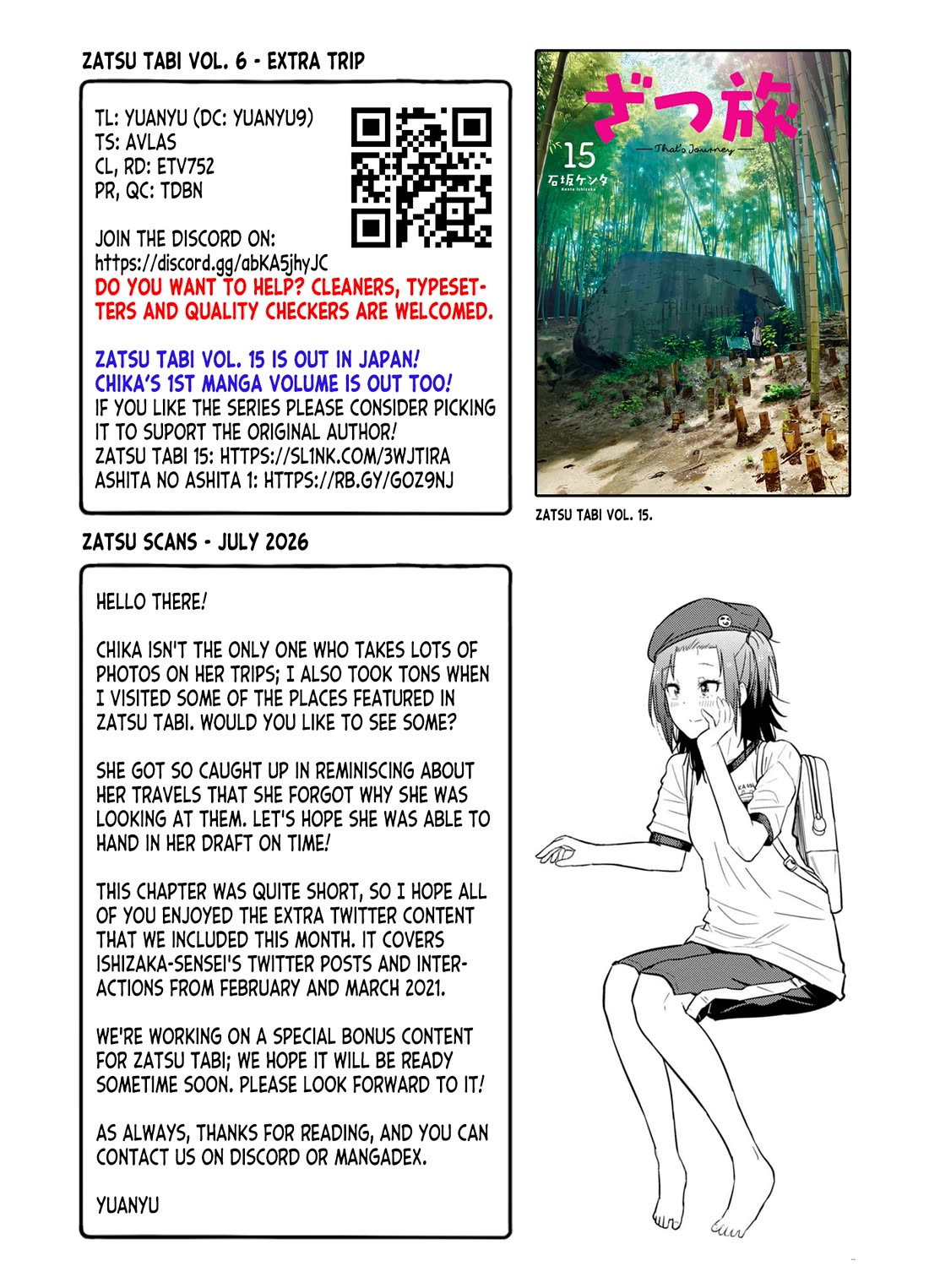 Zatsu Tabi: That's Journey Chapter 27.5 page 64 - Chapter 27.5: Extra Trip - Remembering My Trips