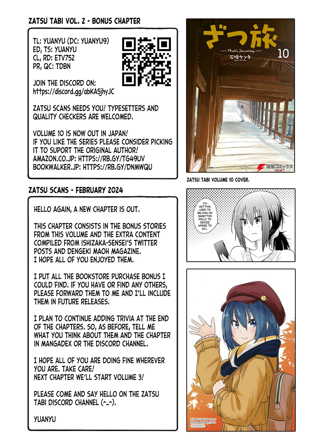 Zatsu Tabi: That's Journey Chapter 9.5 page 72 - Chapter 9.5: Bonus Chapter