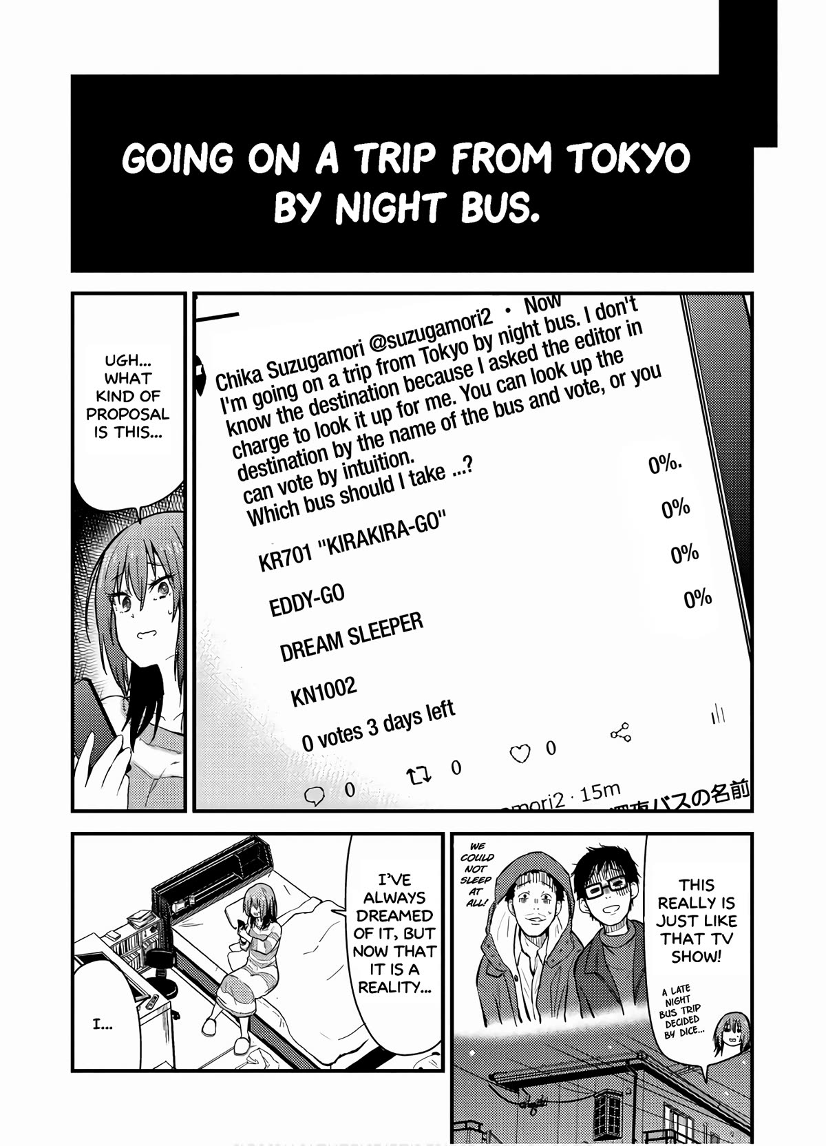 Zatsu Tabi: That's Journey Chapter 9 page 2 - Chapter 9: 9th Trip (Part 1) - When three people's paths cross... a bus?