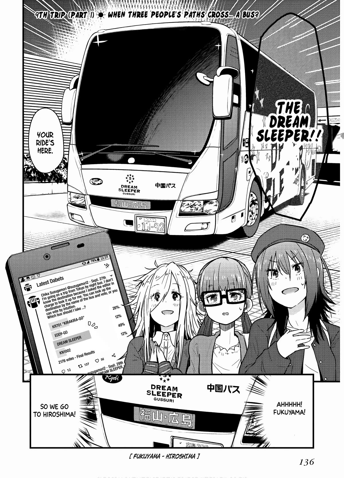 Zatsu Tabi: That's Journey Chapter 9 page 8 - Chapter 9: 9th Trip (Part 1) - When three people's paths cross... a bus?