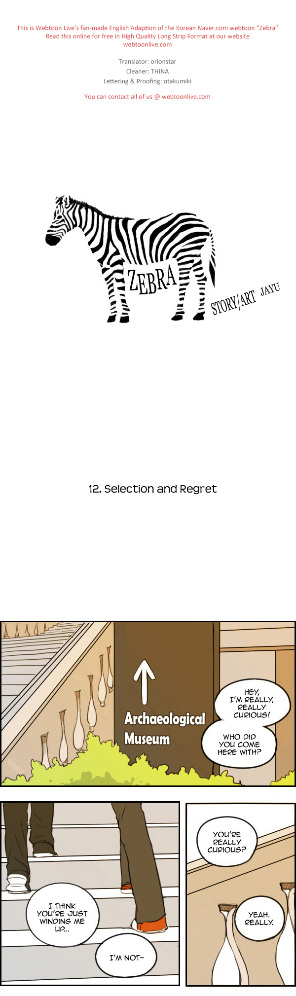 Zebra Chapter 12 page 1 - Chapter 12: Selection and Regret