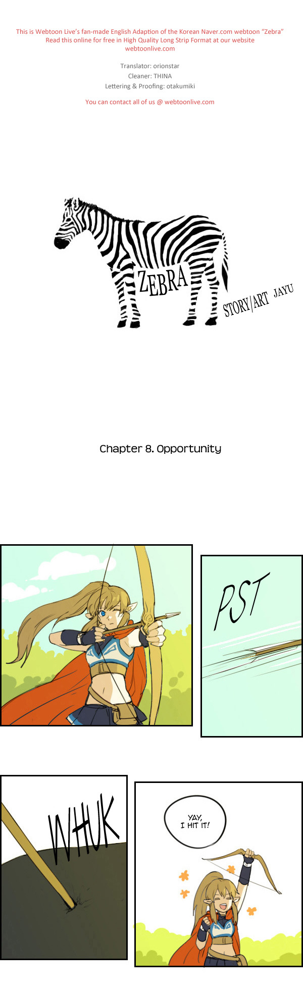 Zebra Chapter 8 page 1 - Chapter 8: Opportunity