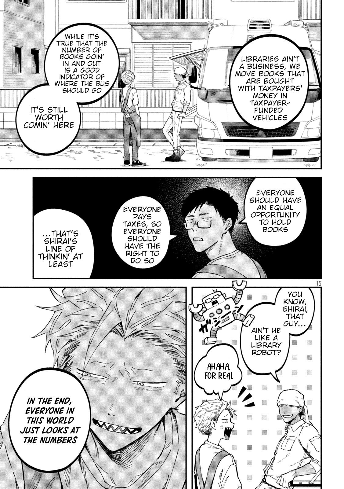 Zeikin de Katta Hon Chapter 42 page 15 - Chapter 42: Work Bus Part 2