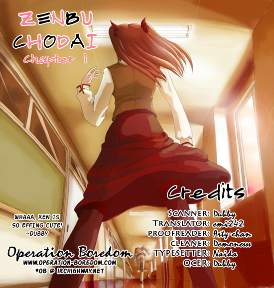 Zenbu Chodai Chapter 1 page 2 - Chapter 1
