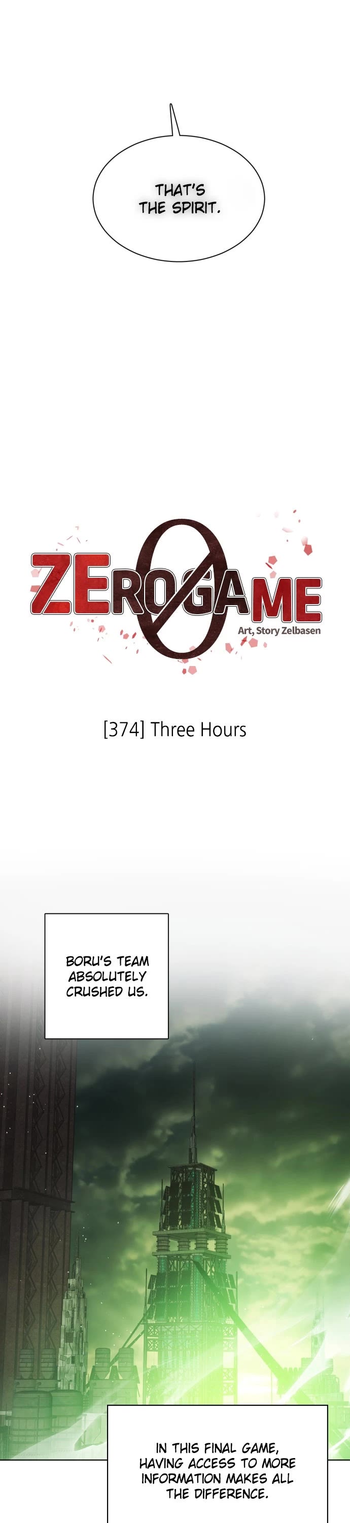 Zero Game Chapter 374 page 7 - Chapter 374: Ep. 374 - Three Hours