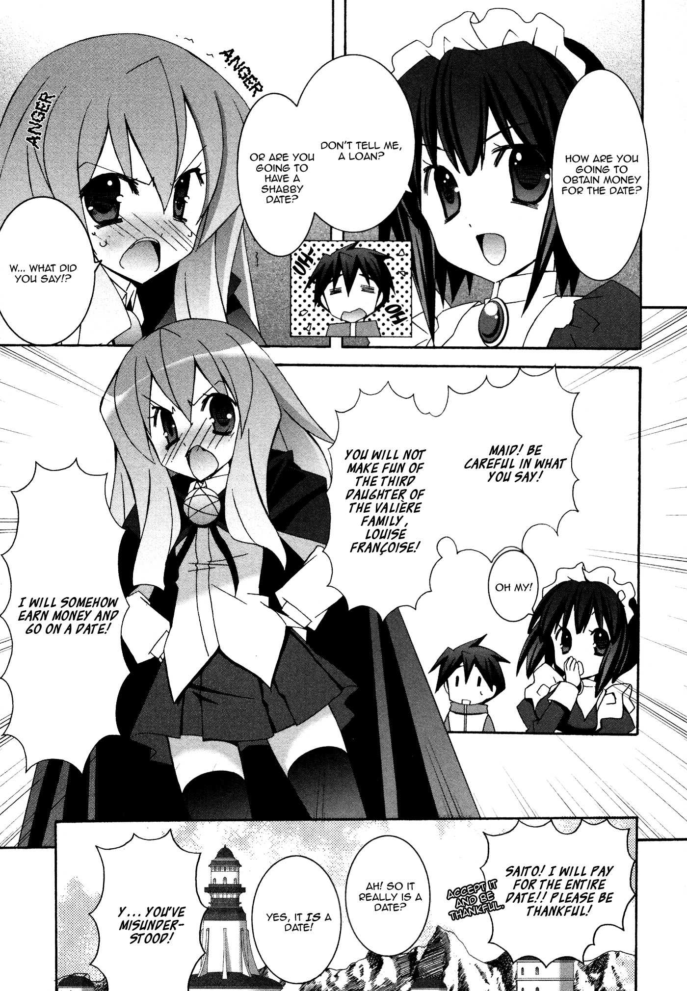 Zero no Tsukaima Chapter 31.2 page 3 - Chapter 31.2: Megami Magazine Special: Familiar #1