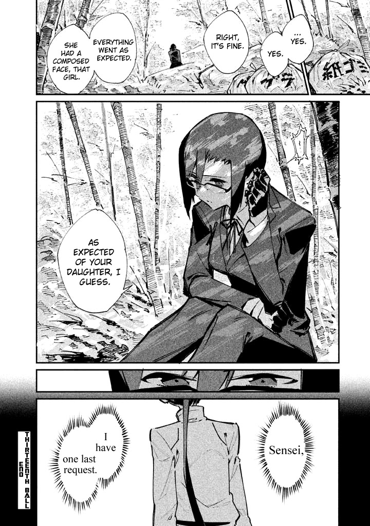 Zerozaki Kishishiki no Ningen Knock Chapter 13 page 30 - Chapter 13: The Decisive Battle of Sparrow's Fetched Bamboo Mountain - Thirteenth Ball