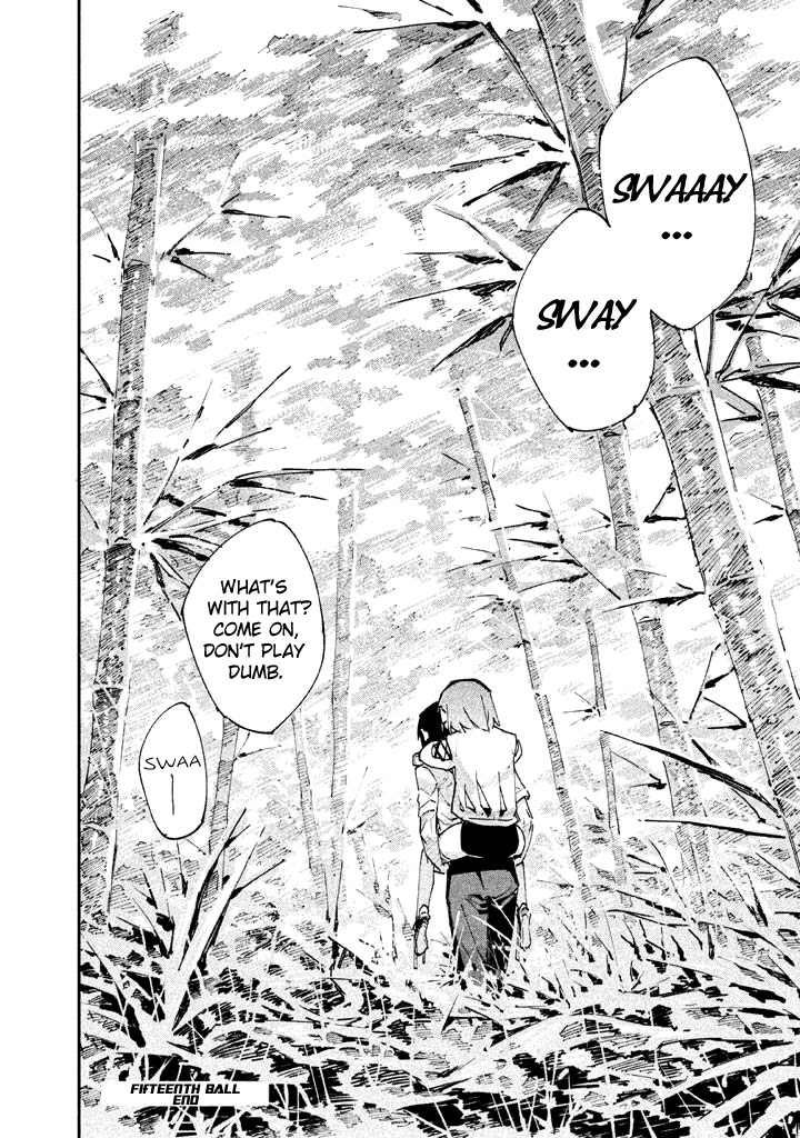Zerozaki Kishishiki no Ningen Knock Chapter 15 page 32 - Chapter 15: The Decisive Battle of Sparrow's Fetched Bamboo Mountain - Fifteenth Ball