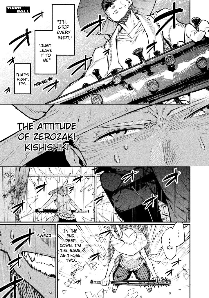 Zerozaki Kishishiki no Ningen Knock Chapter 3 page 1 - Chapter 3: Sniper Assault - Third Ball