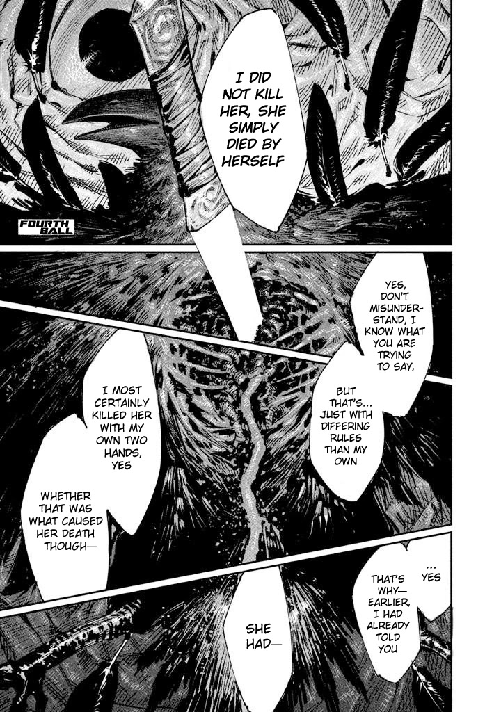 Zerozaki Kishishiki no Ningen Knock Chapter 4 page 1 - Chapter 4: Sparrow's Fetched Bamboo Mountain - Fourth Ball