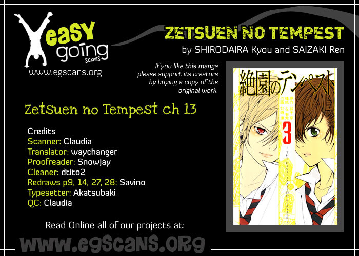 Zetsuen no Tempest Chapter 13 page 1 - Chapter 13 : Daughter of Time