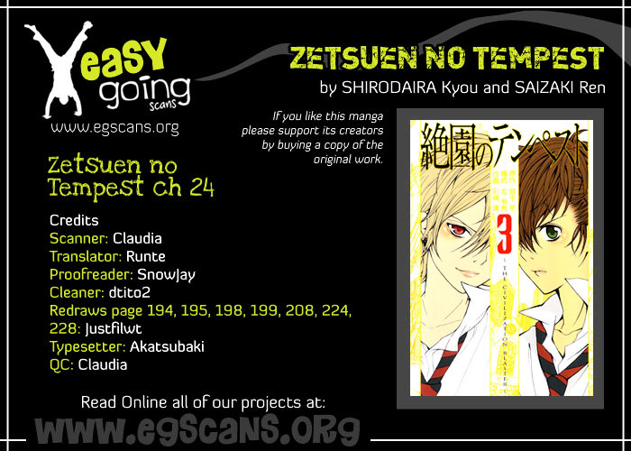 Zetsuen no Tempest Chapter 24 page 1 - Chapter 24 : Our Trip Is Over