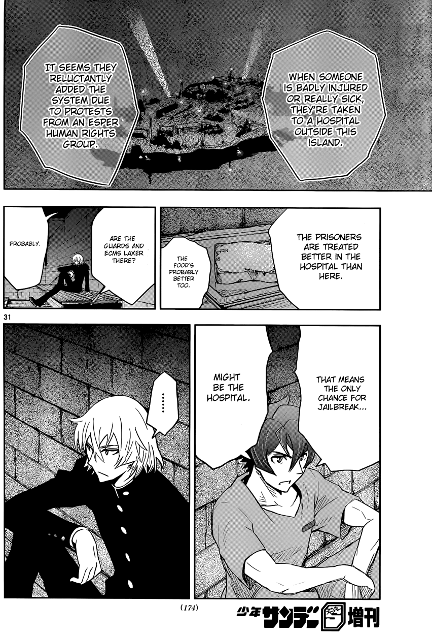Zettai Karen Children: THE UNLIMITED - Hyoubu Kyousuke Chapter 1 page 33 - Chapter 1: Supernatural Jailbreak (1)