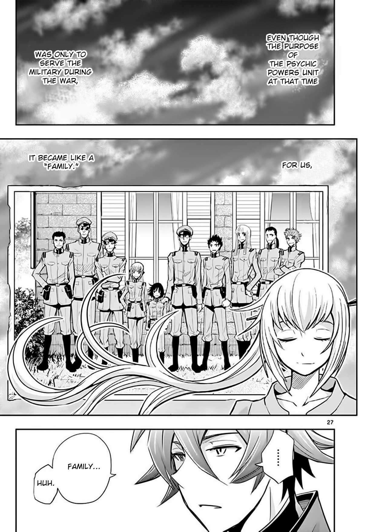 Zettai Karen Children: THE UNLIMITED - Hyoubu Kyousuke Chapter 12 page 27 - Chapter 12: Portrait of the Family (1)