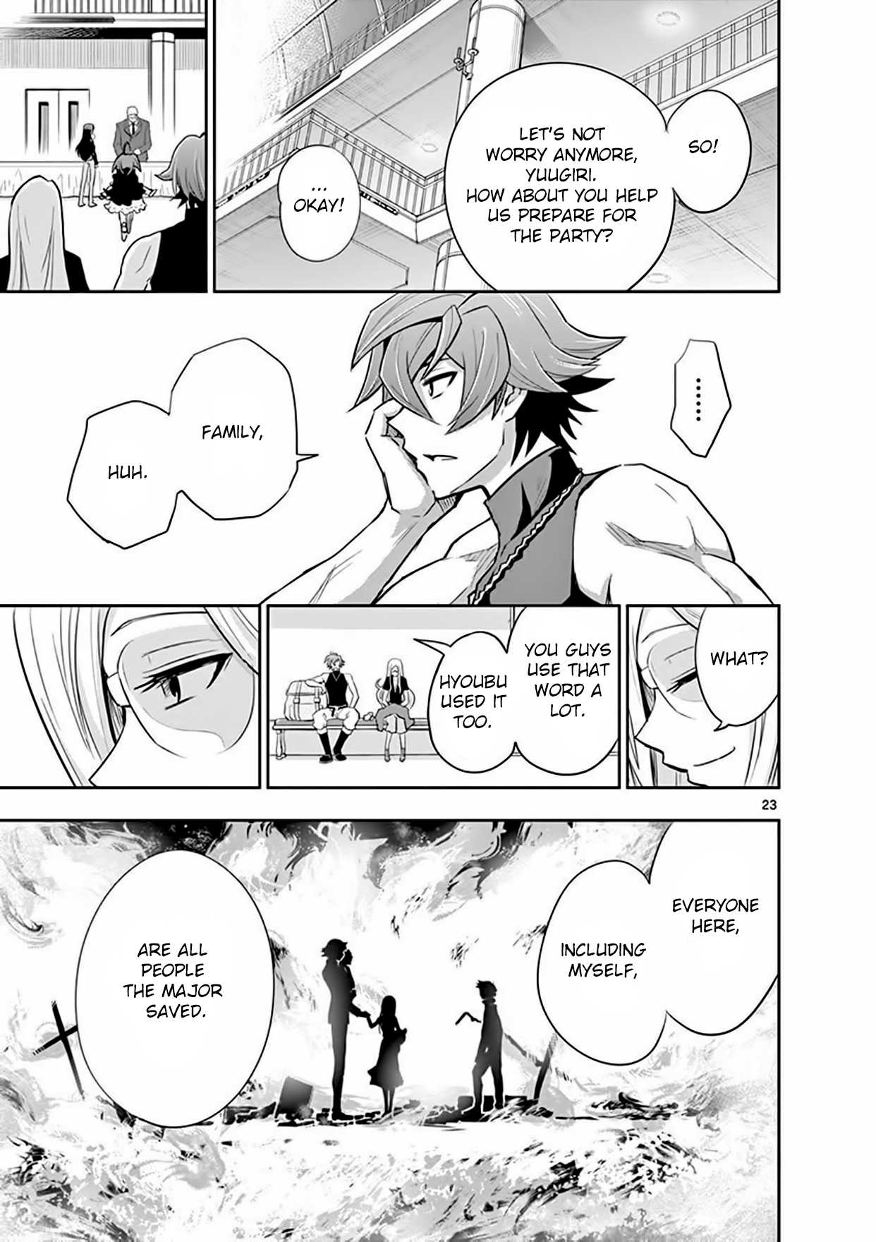 Zettai Karen Children: THE UNLIMITED - Hyoubu Kyousuke Chapter 13 page 23 - Chapter 13: Portrait of the Family (2)