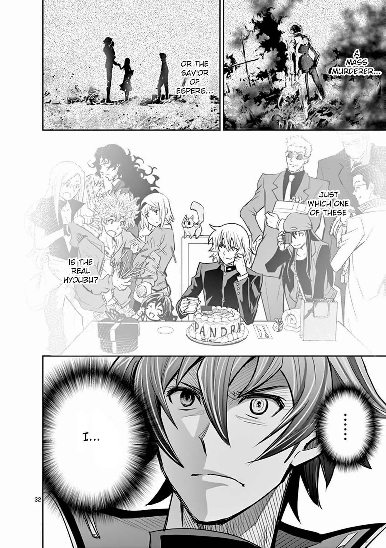 Zettai Karen Children: THE UNLIMITED - Hyoubu Kyousuke Chapter 13 page 32 - Chapter 13: Portrait of the Family (2)