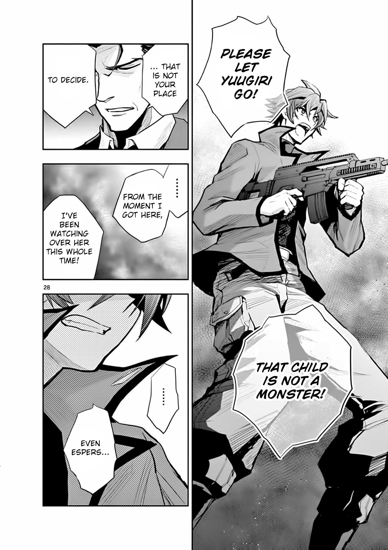 Zettai Karen Children: THE UNLIMITED - Hyoubu Kyousuke Chapter 19 page 28 - Chapter 19: Pandora's Box Opens (2)