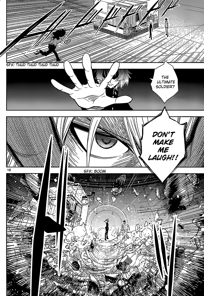 Zettai Karen Children: THE UNLIMITED - Hyoubu Kyousuke Chapter 2 page 18 - Chapter 2: Supernatural Jailbreak (2)
