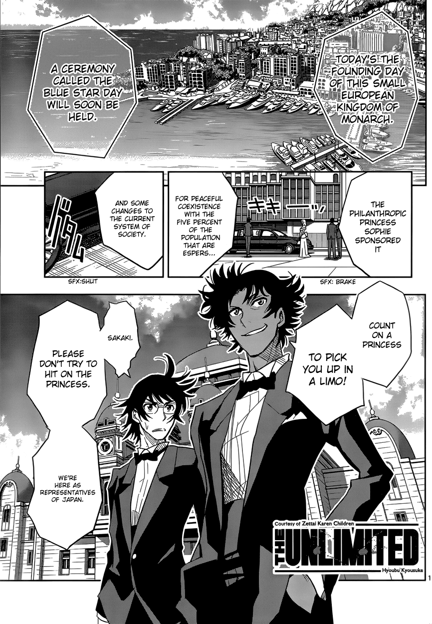 Zettai Karen Children: THE UNLIMITED - Hyoubu Kyousuke Chapter 6 page 1 - Chapter 6: Pure and Corrupt (1)