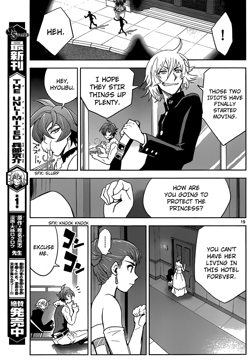 Zettai Karen Children: THE UNLIMITED - Hyoubu Kyousuke Chapter 6 page 20 - Chapter 6: Pure and Corrupt (1)