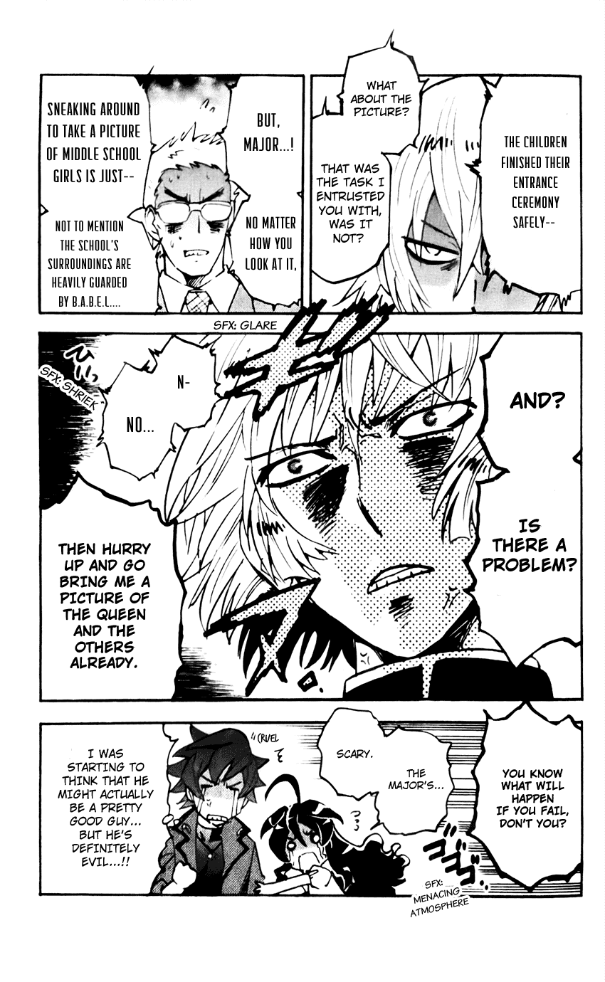 Zettai Karen Children: THE UNLIMITED - Hyoubu Kyousuke Chapter 9.5 page 11 - Chapter 9.5: Extras