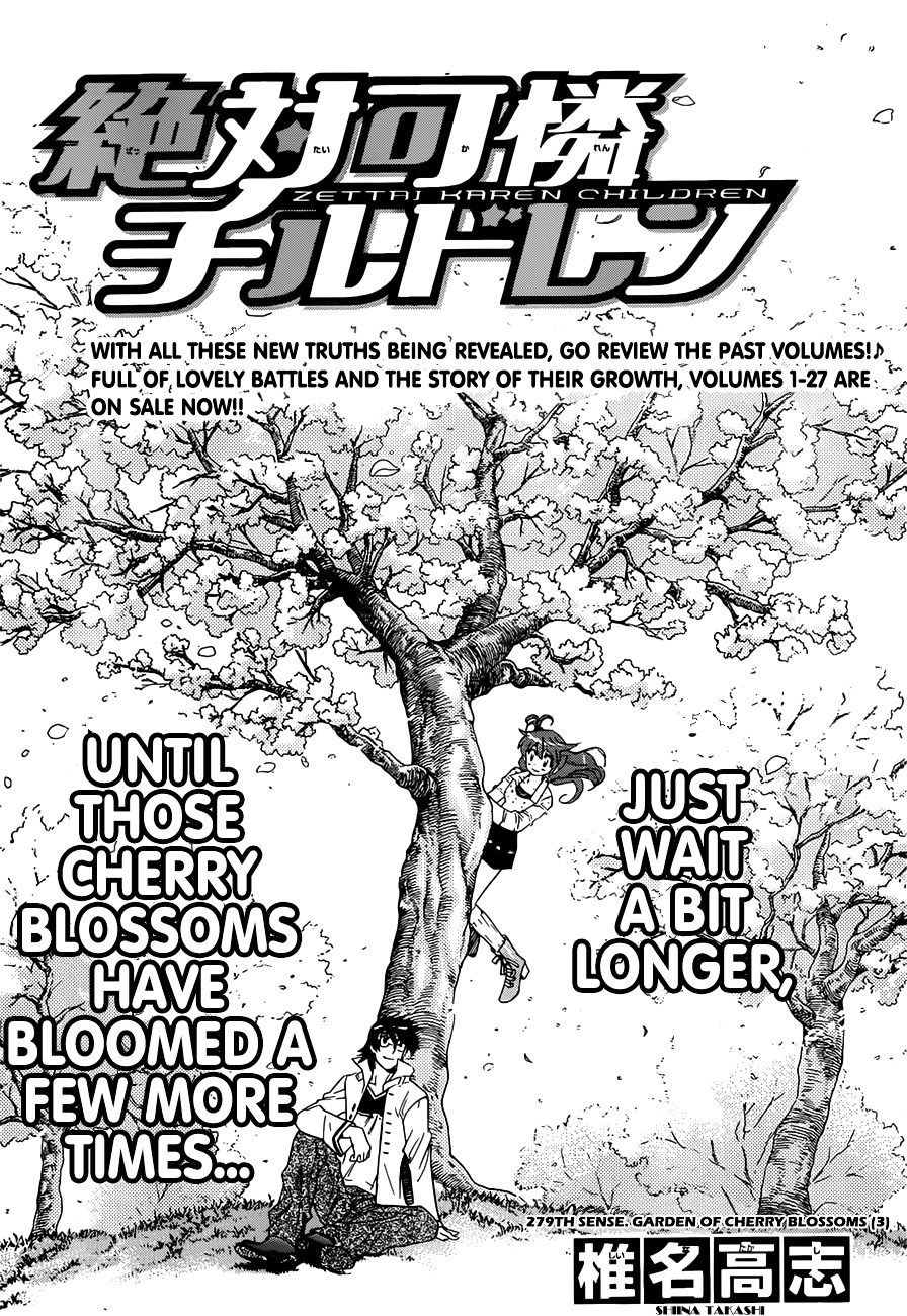 Zettai Karen Children Chapter 279 page 3 - Chapter 279: Garden of Cherry Blossoms (3)