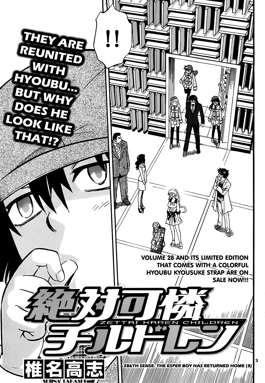 Zettai Karen Children Chapter 286 page 4 - Chapter 286: The Esper Boy Has Returned Home (3)