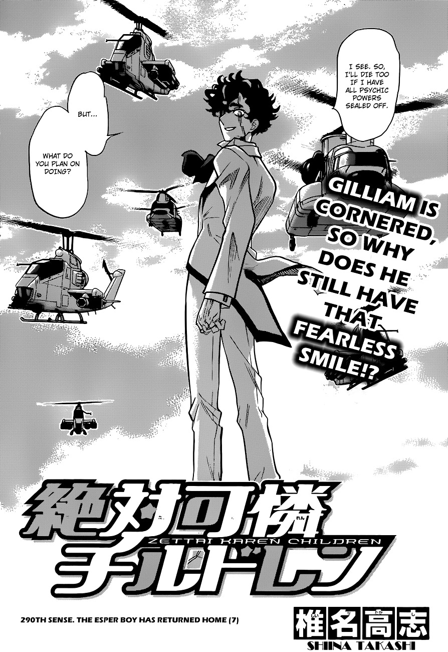 Zettai Karen Children Chapter 290 page 2 - Chapter 290: The Esper Boy Has Returned Home (7)