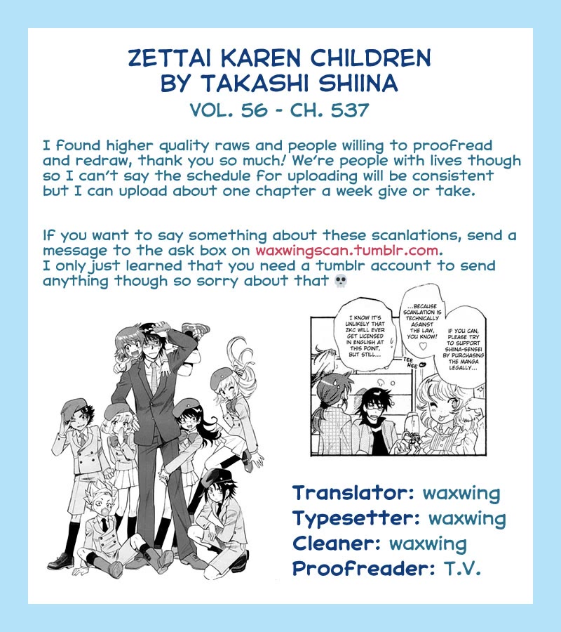 Zettai Karen Children Chapter 537 page 1 - Chapter 537: Green Glass (1)