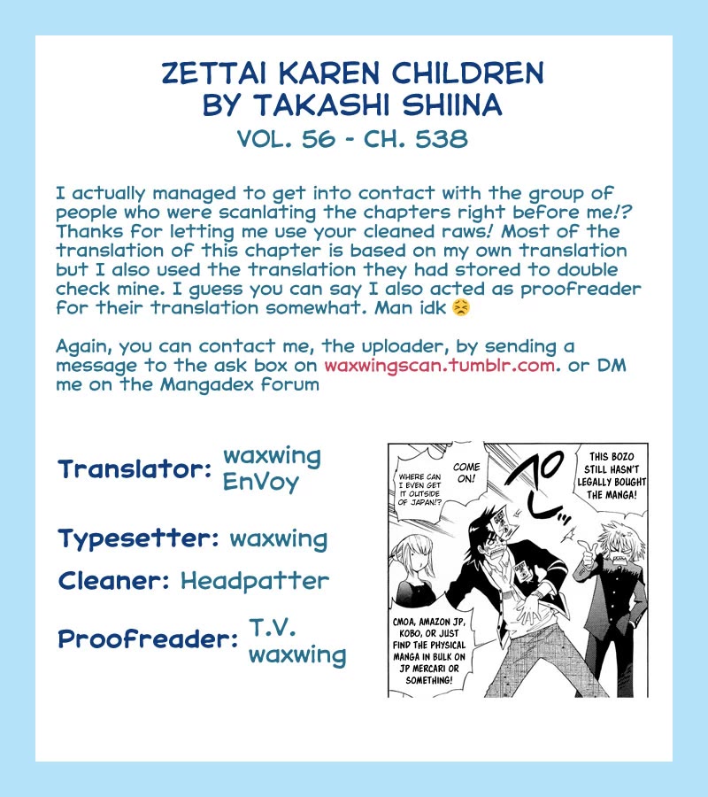 Zettai Karen Children Chapter 538 page 1 - Chapter 538: Green Glass (2)