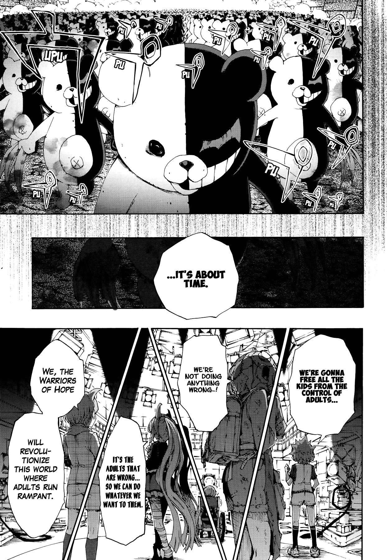 Zettai Zetsubou Shoujo - Danganronpa Another Episode - Genocider Mode Chapter 1 page 11 - Chapter 1 : The Demon that Cries Out Love from the Depths of Hell