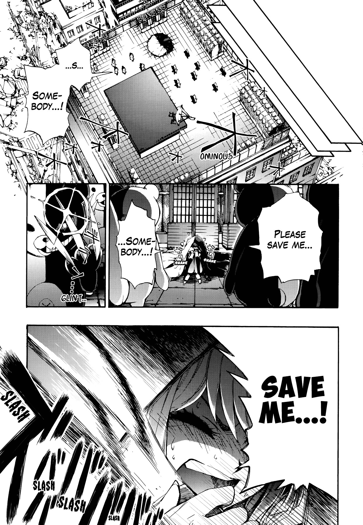 Zettai Zetsubou Shoujo - Danganronpa Another Episode - Genocider Mode Chapter 1 page 13 - Chapter 1 : The Demon that Cries Out Love from the Depths of Hell