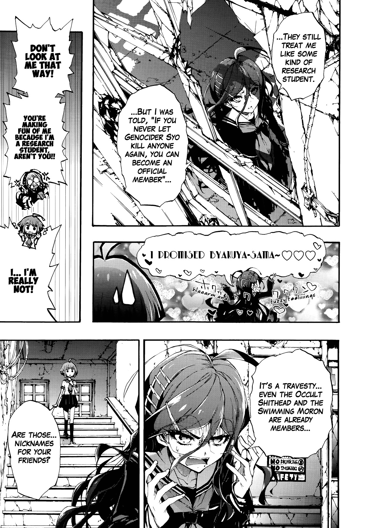 Zettai Zetsubou Shoujo - Danganronpa Another Episode - Genocider Mode Chapter 1 page 22 - Chapter 1 : The Demon that Cries Out Love from the Depths of Hell