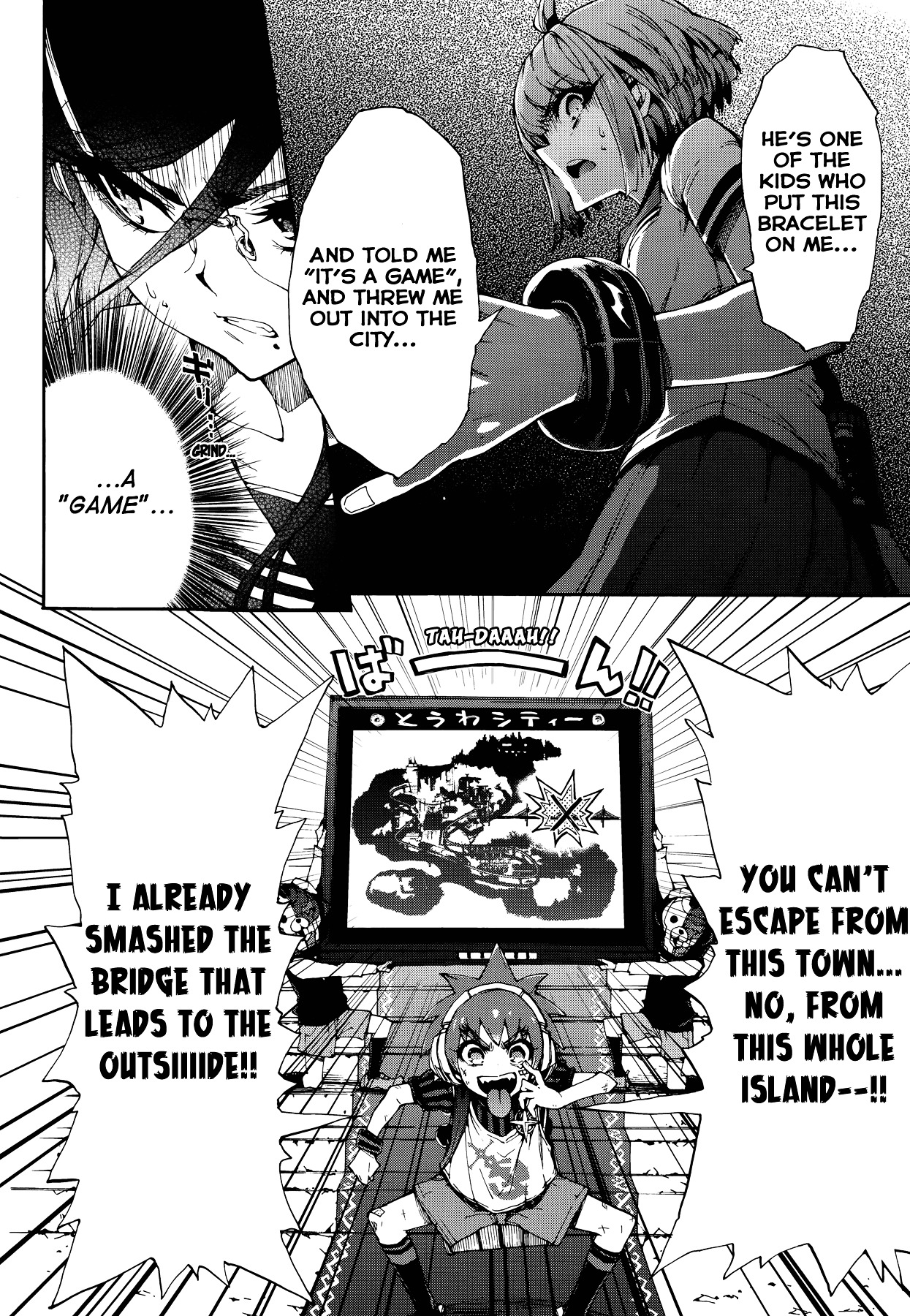 Zettai Zetsubou Shoujo - Danganronpa Another Episode - Genocider Mode Chapter 1 page 35 - Chapter 1 : The Demon that Cries Out Love from the Depths of Hell